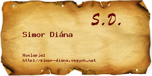 Simor Diána névjegykártya